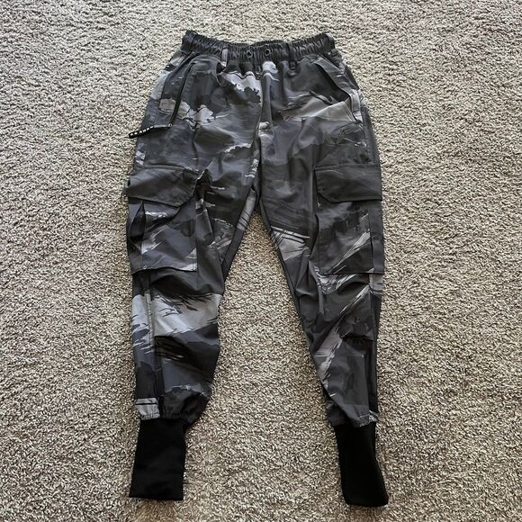ASRV Tetra-Lite Cargo High Rib Jogger Pants DSG-0350 Black Brushed Camo Small